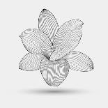 Abstract Floral Background. Vector Flower Dahlia. Element for Design.-Helga Pataki-Art Print