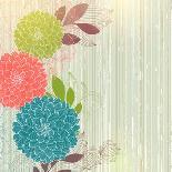 Hand-Drawn Flower Chrysanthemum. Element For Design. Abstract Floral Background-Helga Pataki-Art Print