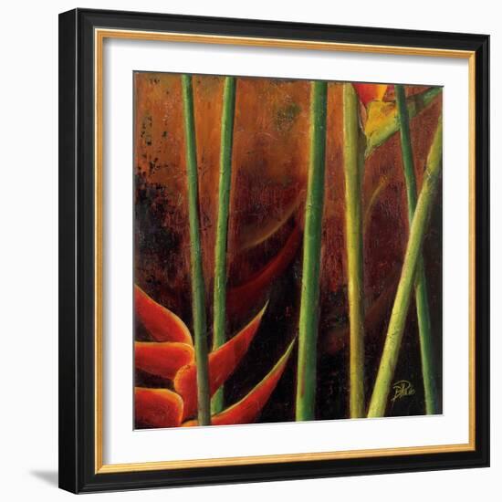 Heliconias En Naranja I-Patricia Pinto-Framed Art Print