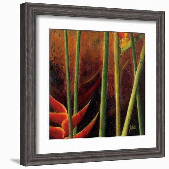 Heliconias En Naranja I-Patricia Pinto-Framed Art Print