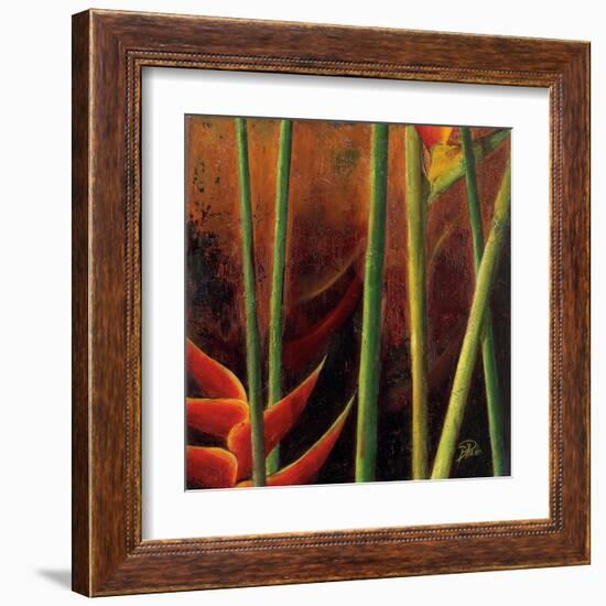 Heliconias En Naranja I-Patricia Pinto-Framed Art Print