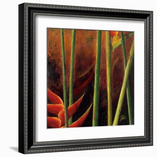 Heliconias En Naranja I-Patricia Pinto-Framed Art Print