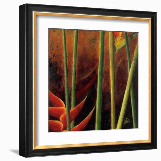 Heliconias En Naranja I-Patricia Pinto-Framed Art Print