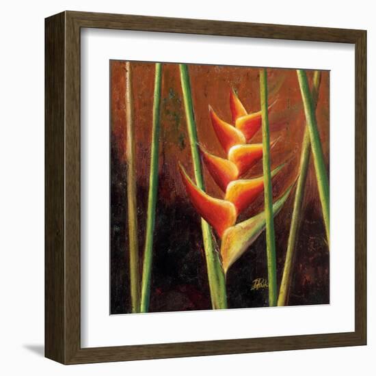 Heliconias En Naranja II-Patricia Pinto-Framed Art Print