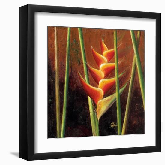 Heliconias En Naranja II-Patricia Pinto-Framed Art Print