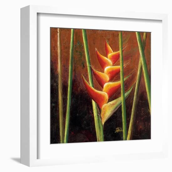 Heliconias En Naranja II-Patricia Pinto-Framed Art Print