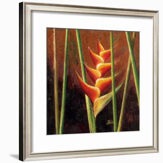 Heliconias En Naranja II-Patricia Pinto-Framed Premium Giclee Print