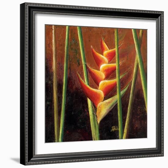 Heliconias En Naranja II-Patricia Pinto-Framed Premium Giclee Print