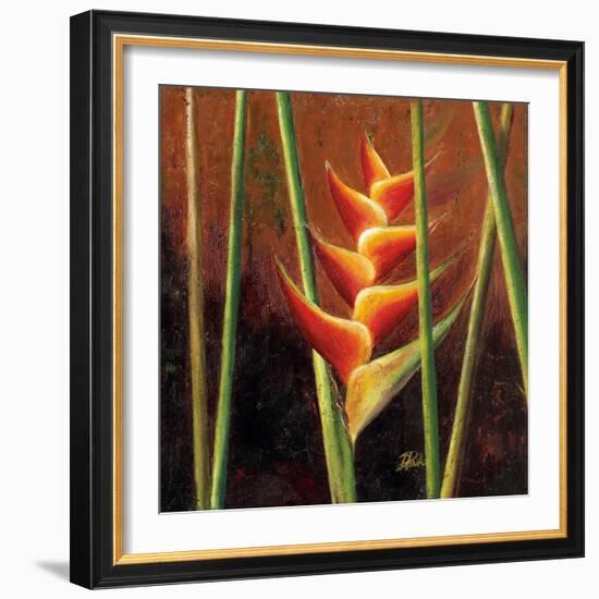 Heliconias En Naranja II-Patricia Pinto-Framed Premium Giclee Print