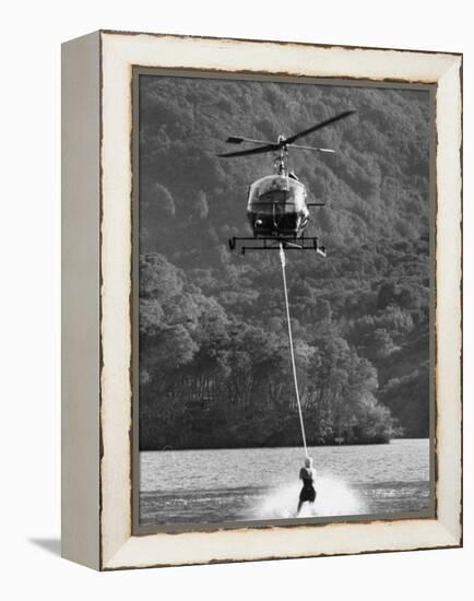 Helicopter Being Used for Ski-Towing-null-Framed Premier Image Canvas