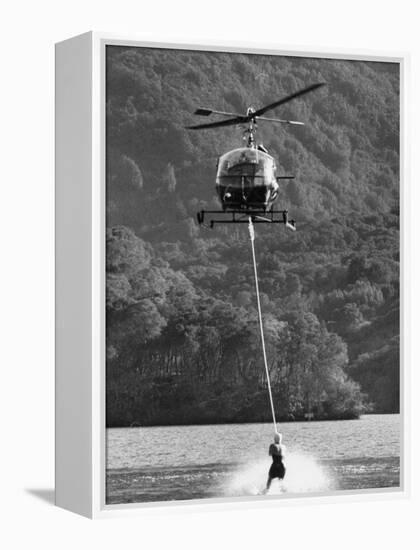 Helicopter Being Used for Ski-Towing-null-Framed Premier Image Canvas
