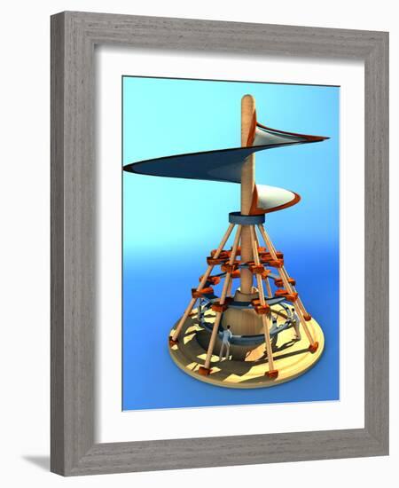 Helicopter Flying Machine, Artwork-Christian Darkin-Framed Photographic Print