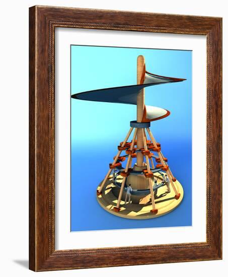 Helicopter Flying Machine, Artwork-Christian Darkin-Framed Photographic Print
