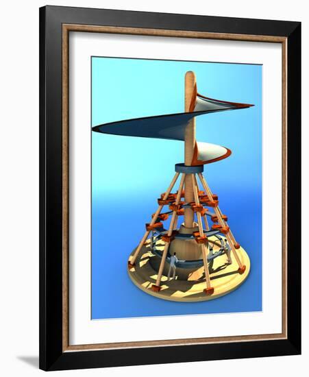 Helicopter Flying Machine, Artwork-Christian Darkin-Framed Photographic Print