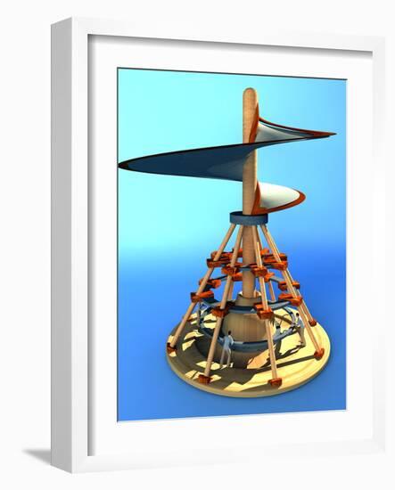 Helicopter Flying Machine, Artwork-Christian Darkin-Framed Photographic Print