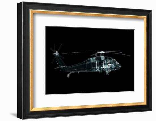 Helicopter Hologram. Military and Technology Concept-cherezoff-Framed Photographic Print