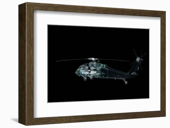 Helicopter Hologram. Military and Technology Concept-cherezoff-Framed Photographic Print