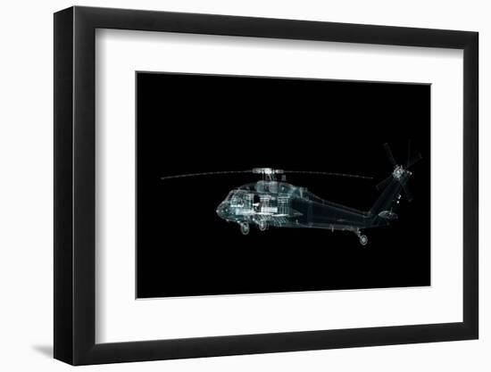 Helicopter Hologram. Military and Technology Concept-cherezoff-Framed Photographic Print