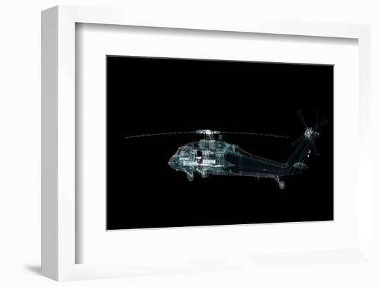 Helicopter Hologram. Military and Technology Concept-cherezoff-Framed Photographic Print