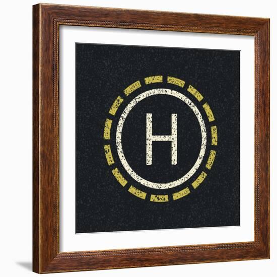 Helicopter Landing Pad-pashabo-Framed Art Print