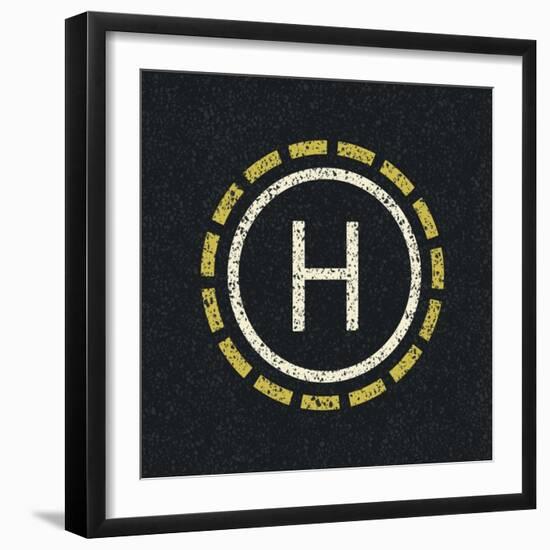 Helicopter Landing Pad-pashabo-Framed Art Print