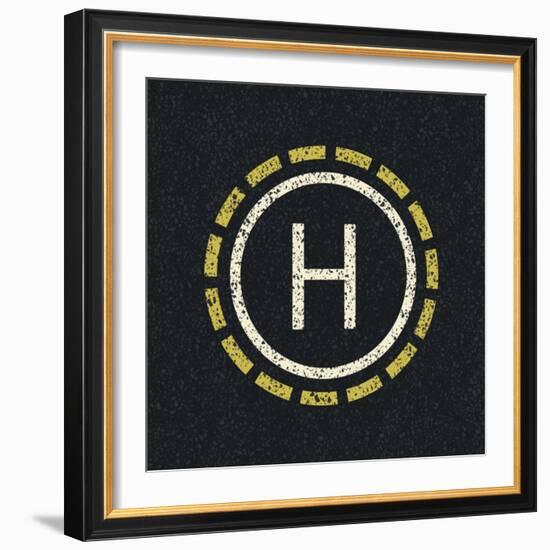 Helicopter Landing Pad-pashabo-Framed Art Print