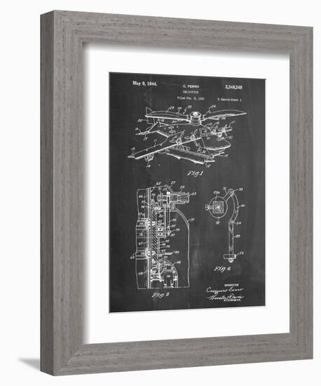 Helicopter Patent-null-Framed Premium Giclee Print