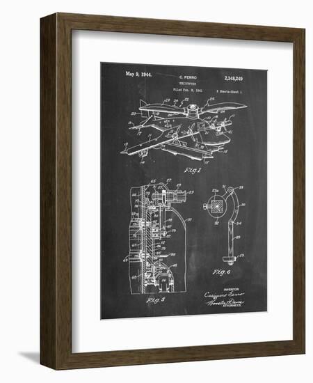 Helicopter Patent-null-Framed Premium Giclee Print