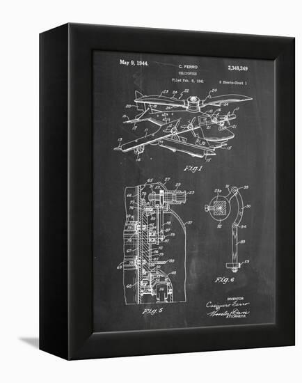 Helicopter Patent-null-Framed Stretched Canvas