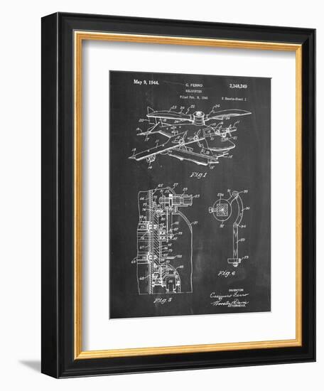 Helicopter Patent-null-Framed Art Print