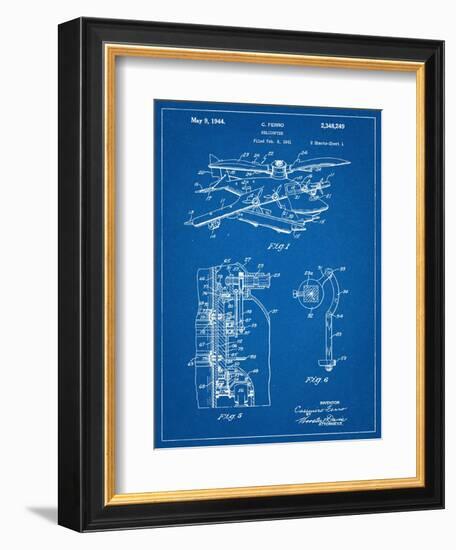 Helicopter Patent-null-Framed Premium Giclee Print