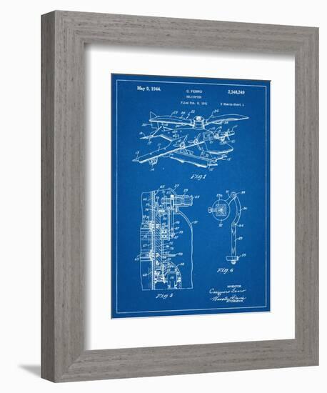 Helicopter Patent-null-Framed Art Print