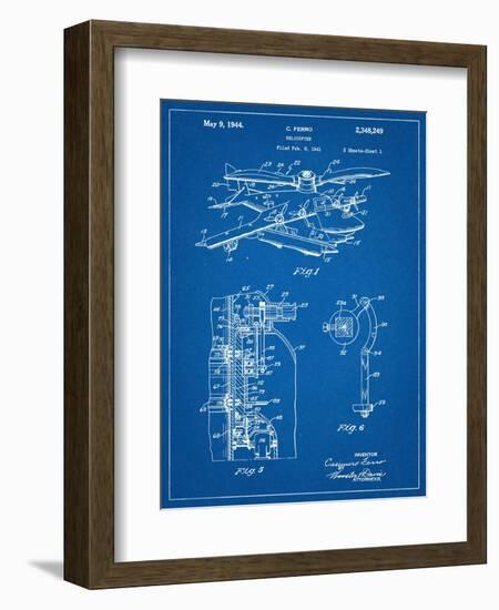 Helicopter Patent-null-Framed Art Print