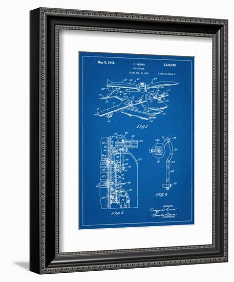 Helicopter Patent-null-Framed Art Print