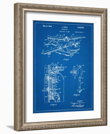 Helicopter Patent-null-Framed Art Print