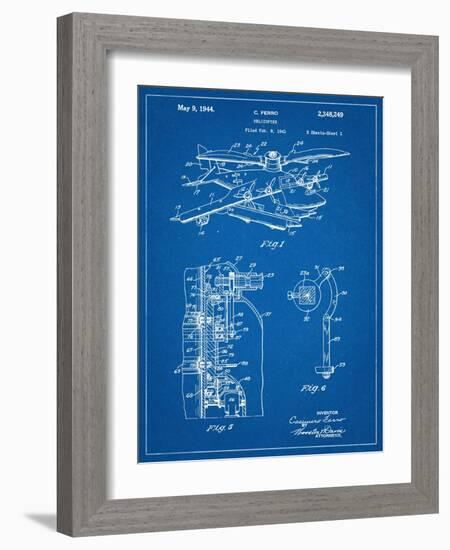 Helicopter Patent-null-Framed Art Print