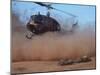 Helicopter Touching Down to Retrieve Bodies of Soldiers Killed in Firefight During the Vietnam War-Larry Burrows-Mounted Photographic Print