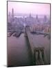 Helicopter View of the Brooklyn Bridge, New York City-Dmitri Kessel-Mounted Photographic Print
