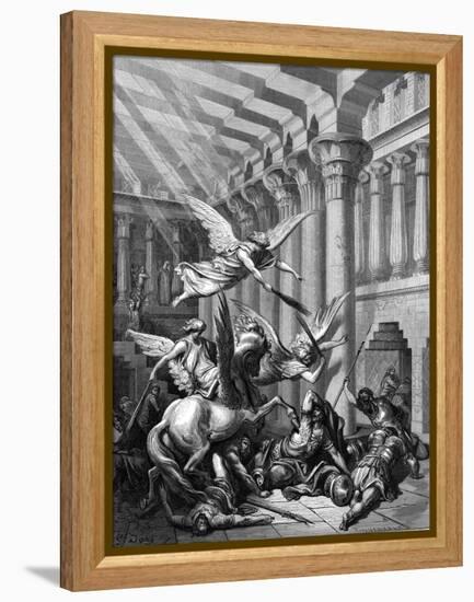 Heliodorus Attempting to Take Treasure from the Temple at Jerusalem, 1865-1866-Gustave Doré-Framed Premier Image Canvas