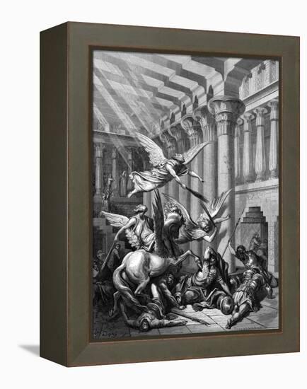 Heliodorus Attempting to Take Treasure from the Temple at Jerusalem, 1865-1866-Gustave Doré-Framed Premier Image Canvas