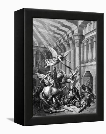 Heliodorus Attempting to Take Treasure from the Temple at Jerusalem, 1865-1866-Gustave Doré-Framed Premier Image Canvas