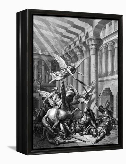 Heliodorus Attempting to Take Treasure from the Temple at Jerusalem, 1865-1866-Gustave Doré-Framed Premier Image Canvas