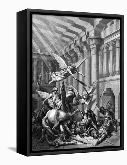 Heliodorus Attempting to Take Treasure from the Temple at Jerusalem, 1865-1866-Gustave Doré-Framed Premier Image Canvas