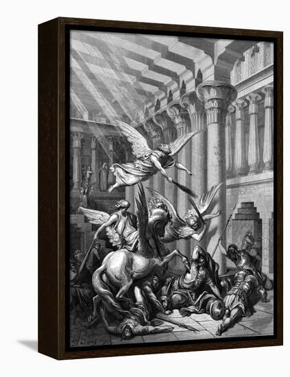 Heliodorus Attempting to Take Treasure from the Temple at Jerusalem, 1865-1866-Gustave Doré-Framed Premier Image Canvas