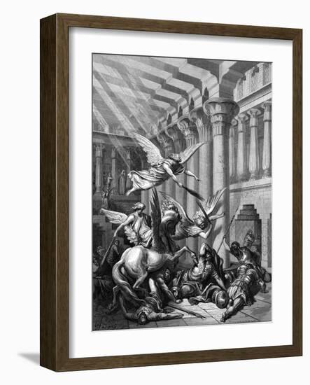 Heliodorus Attempting to Take Treasure from the Temple at Jerusalem, 1865-1866-Gustave Doré-Framed Giclee Print