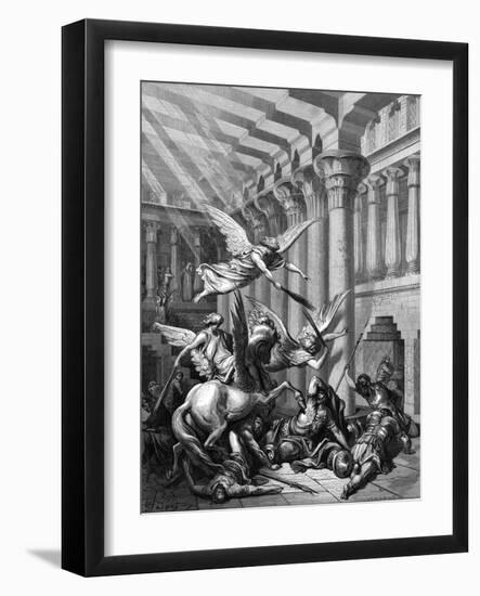 Heliodorus Attempting to Take Treasure from the Temple at Jerusalem, 1865-1866-Gustave Doré-Framed Giclee Print