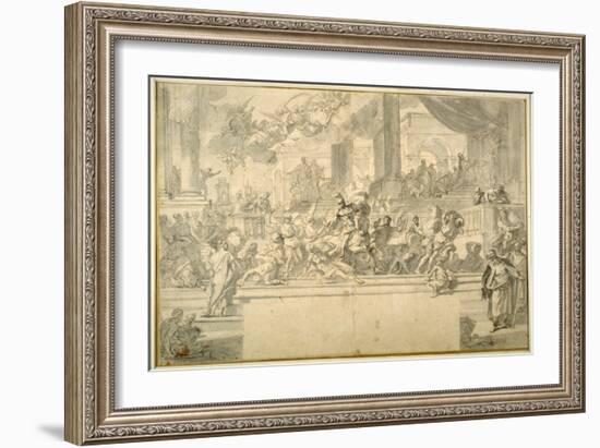 Heliodorus Driven from the Temple-Francesco Solimena-Framed Giclee Print