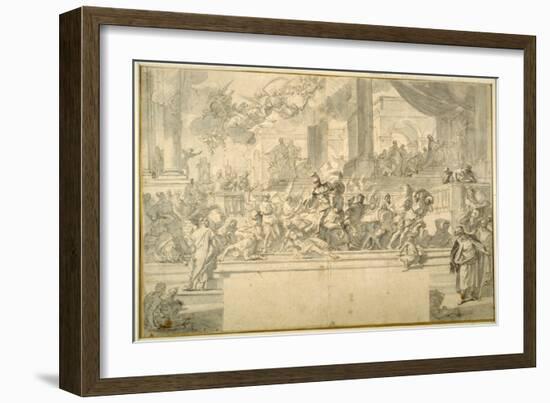 Heliodorus Driven from the Temple-Francesco Solimena-Framed Giclee Print