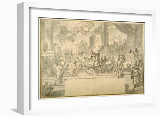 Heliodorus Driven from the Temple-Francesco Solimena-Framed Giclee Print