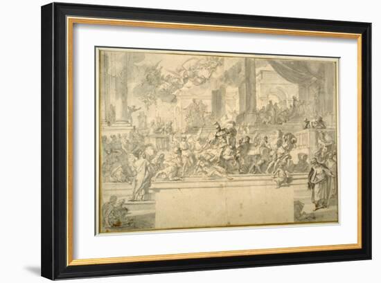 Heliodorus Driven from the Temple-Francesco Solimena-Framed Giclee Print